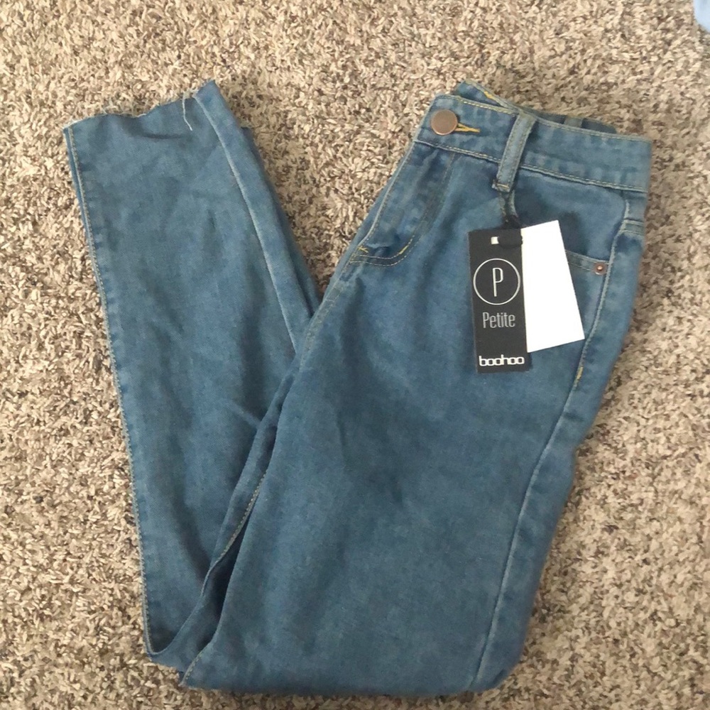 Mid wash mom jeans